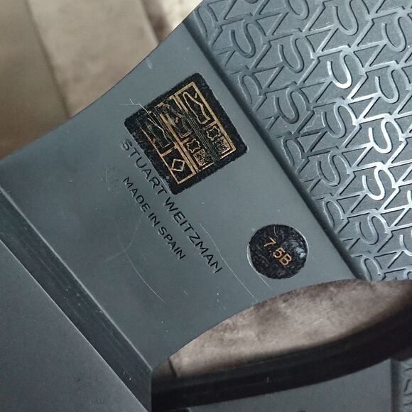 Stuart Weitzman taupe gray Suede 5050 KNEE-HIGH Boots size 7.5 - Picture 10 of 15